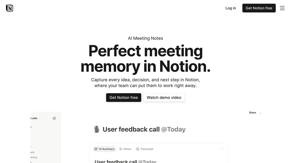 AI Meeting Notes by Notion