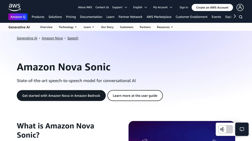 Amazon Nova Sonic
