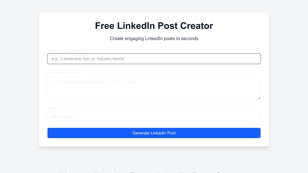 LinkedPostCreator