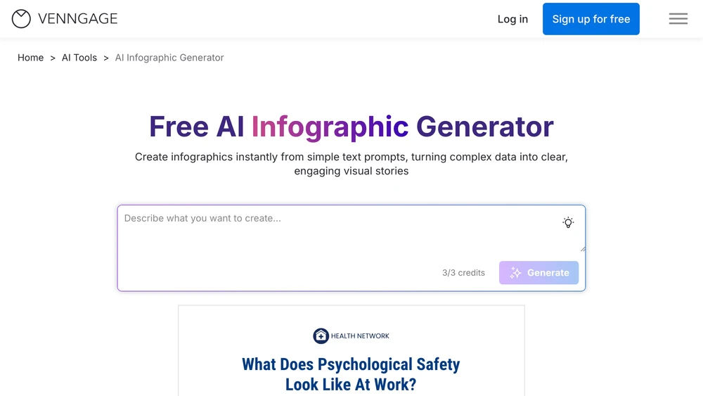 Venngage AI Infographic Generator